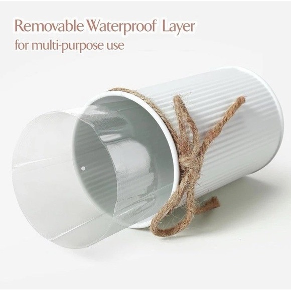 8 Farmhouse Vase Galvanized Metal 4.33 in Decor Vintage Flower Vase WEDDING NEW! - Picture 8 of 12